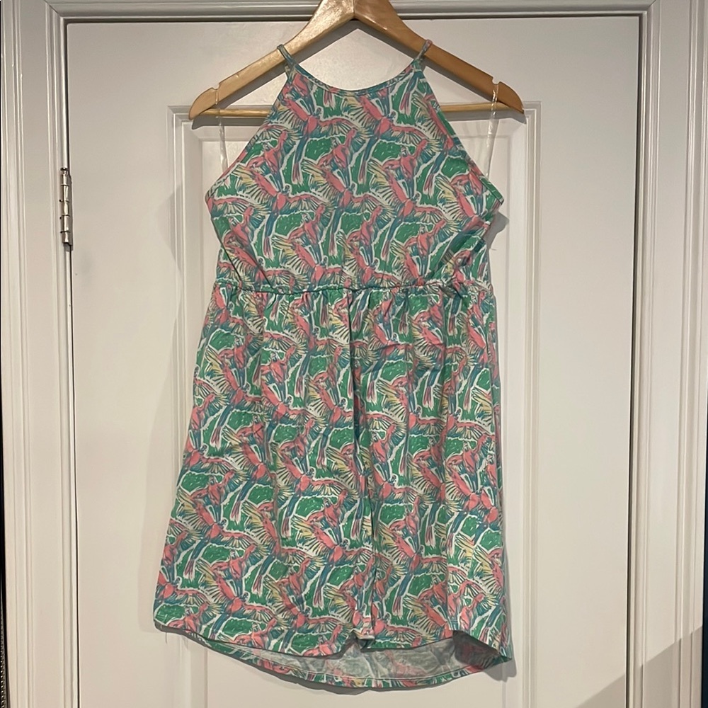 Lauren James Tropical Print Halter Dress